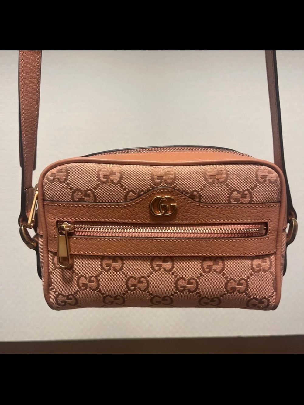 Gucci Pink Monogram Crossbody Bag